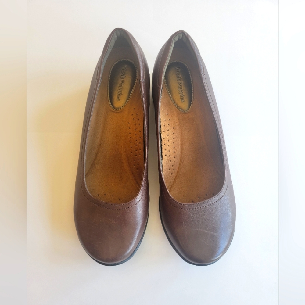 Hush Puppies Brown Leather Comfort Loafers